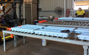 Core trays logged side on